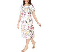Utopia Care - Robe d'hôpital pour Femme, Douce, Confortable et élégante, Motif Floral Blanc., Large-X-Large
