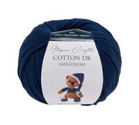 Utopia Crafts Amigurumi Cotton DK Yarn for Crochet and Knitting 50% Cotton, 50% Acrylic Blended, 50g (1, Dark Blue)