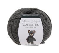 Utopia Crafts Amigurumi Cotton DK Yarn for Crochet and Knitting 50% Cotton, 50% Acrylic Blended, 50g (1, Dark Grey)
