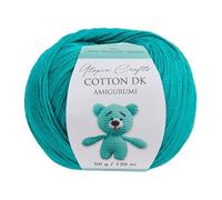 Utopia Crafts Amigurumi Cotton DK Yarn for Crochet and Knitting 50% Cotton, 50% Acrylic Blended, 50g (1, Jade Green)