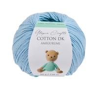Utopia Crafts Amigurumi Cotton DK Yarn for Crochet and Knitting 50% Cotton, 50% Acrylic Blended, 50g (1, Light Blue)