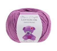 Utopia Crafts Amigurumi Cotton DK Yarn for Crochet and Knitting 50% Cotton, 50% Acrylic Blended, 50g (1, Lilac)