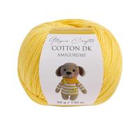 Utopia Crafts Amigurumi Cotton DK Yarn for Crochet and Knitting 50% Cotton, 50% Acrylic Blended, 50g (1, Medium Yellow)