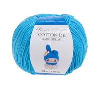 Utopia Crafts Amigurumi Cotton DK Yarn for Crochet and Knitting 50% Cotton, 50% Acrylic Blended, 50g (1, Medium Blue)