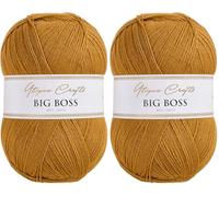 Utopia Crafts Big Boss 400g Knitting & Crochet Yarn 1200m (Burnt Siena) (Lot de 2)