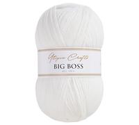 Utopia Crafts Big Boss 400g Knitting & Crochet Yarn 1200m (Soft White)