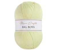 Utopia Crafts Big Boss 400g Laine Acrylique Tricot & Crochet - 1200m Pelote, Lavable Machine, Oeko-Tex Certifiée, pour Pulls, Couvertures, Écharpes & Bonnets (Jaune Citron Pâle)