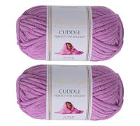 Utopia Crafts Cuddle Laine Chenille, Fil Chenille, Pelote de Laine à Tricoter Super Épaisse de 100 g (60 m), Moelleuse, Douce, Facile à Utiliser, Idéale pour Crochet et Tricot, Lot de 2, Lavande