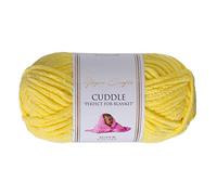 Utopia Crafts Cuddle Laine Chenille, Fil Chenille, Pelote de Laine à Tricoter Super Épaisse de 100 g (60 m), Moelleuse, Douce, Facile à Utiliser, Idéale pour Crochet et Tricot, Jaune Citron