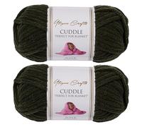 Utopia Crafts Cuddle Laine Chenille, Fil Chenille, Pelote de Laine à Tricoter Super Épaisse de 100 g (60 m), Moelleuse, Douce, Facile à Utiliser, Idéale pour Crochet et Tricot, Lot de 2, Onyx