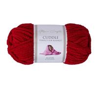Utopia Crafts Cuddle Laine Chenille pour Crochet Débutant, Pelote Douce 100g (60m) Facile à Tricoter, Idéale pour Plaids Amigurumis et Coussins, Polyester Microfibre OEKO-TEX EN71-3 (Cerise)