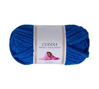 Utopia Crafts Cuddle Laine Chenille pour Crochet Débutant, Pelote Douce 100g (60m) Facile à Tricoter, Idéale pour Plaids Amigurumis et Coussins, Polyester Microfibre OEKO-TEX EN71-3 (Bleu Roi)