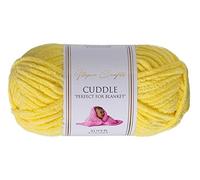 Utopia Crafts Cuddle Laine Chenille pour Crochet Débutant, Pelote Douce 100g (60m) Facile à Tricoter, Idéale pour Plaids Amigurumis et Coussins, Polyester Microfibre OEKO-TEX EN71-3 (Citron)