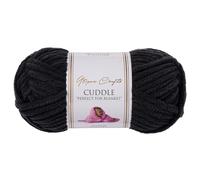 Utopia Crafts Cuddle Laine Chenille pour Crochet Débutant, Pelote Douce 100g (60m) Facile à Tricoter, Idéale pour Plaids Amigurumis et Coussins, Polyester Microfibre OEKO-TEX EN71-3 (Acier Foncé)