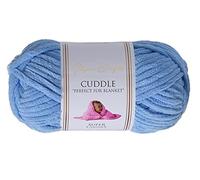 Utopia Crafts Cuddle Laine Chenille pour Crochet Débutant, Pelote Douce 100g (60m) Facile à Tricoter, Idéale pour Plaids Amigurumis et Coussins, Polyester Microfibre OEKO-TEX EN71-3 (Bleu Ciel)
