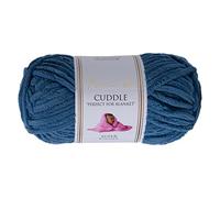 Utopia Crafts Cuddle Laine Chenille pour Crochet Débutant, Pelote Douce 100g (60m) Facile à Tricoter, Idéale pour Plaids Amigurumis et Coussins, Polyester Microfibre OEKO-TEX EN71-3 (Bleu Saxe)