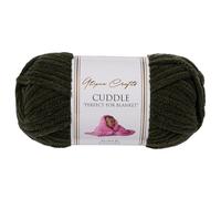 Utopia Crafts Cuddle Laine Chenille pour Crochet Débutant, Pelote Douce 100g (60m) Facile à Tricoter, Idéale pour Plaids Amigurumis et Coussins, Polyester Microfibre OEKO-TEX EN71-3 (Onyx)