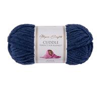 Utopia Crafts Cuddle Laine Chenille pour Crochet Débutant, Pelote Douce 100g (60m) Facile à Tricoter, Idéale pour Plaids Amigurumis et Coussins, Polyester Microfibre OEKO-TEX EN71-3 (Indigo)