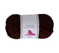 Utopia Crafts Cuddle Laine Chenille pour Crochet Débutant, Pelote Douce 100g (60m) Facile à Tricoter, Idéale pour Plaids Amigurumis et Coussins, Polyester Microfibre OEKO-TEX EN71-3 (Marron)