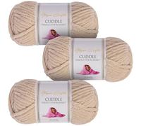 Utopia Crafts Cuddle Lot de 3 pelotes de fil chenille doux super épais pour tricot et crochet 100 g (ambre doux)
