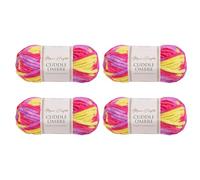 Utopia Crafts Cuddle Ombre Laine Chenille Super Chunky, 4x 100g Pelotes (400g/240m), Fil Dégradé Doux pour Tricot & Crochet, Couverture, Coussin, Amigurumi, OEKO-TEX & EN 71-3 (Soleil Bonbon)