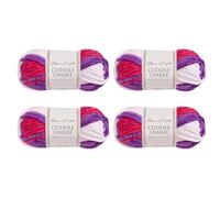 Utopia Crafts Cuddle Ombre Laine Chenille Super Chunky, 4x 100g Pelotes (400g/240m), Fil Dégradé Doux pour Tricot & Crochet, Couverture, Coussin, Amigurumi, OEKO-TEX & EN 71-3 (Améthyste Douce)