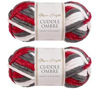 Utopia Crafts Cuddle Ombre Lot de 2 pelotes de fil chenille doux super épais pour tricot et crochet - 100 g (mûre, 2 x 100 g)