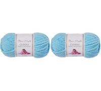 Utopia Crafts Cuddle Super Chunky Chenille Soft Yarn for Knitting and Crochet, 100g - 60m (Turquoise) (Lot de 2)