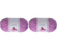Utopia Crafts Cuddle Super Chunky Fil Chenille Doux pour Tricot et Crochet, 100 g - 60 m (Lavande) (Lot de 2)