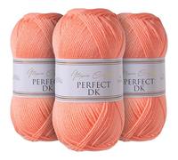Utopia Crafts DK Double Knitting Yarn 3x 100g (Peach Pink)
