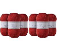 Utopia Crafts DK Double Knitting Yarn 3x 100g (Red Oxide) (Lot de 2)