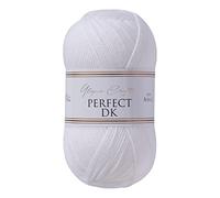Utopia Crafts DK Fil à tricoter double, 100 g (Blanc)