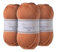 Utopia Crafts DK Lot de 3 pelotes de fil à tricoter double 100 g, Argile potier