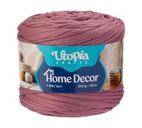 Utopia Crafts Fil T-Shirt pour Crochet et Tricot Home Decor 300g/150m Fil Textile Élastique Microfibre Oeko-Tex Pour Paniers Sacs Tapis & Macramé Lavable en Machine Crochet 5-7 mm (Violet aubergine)