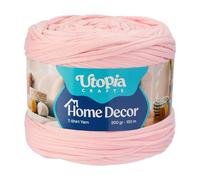 Utopia Crafts Fil T-Shirt pour Crochet et Tricot Home Decor 300g/150m Fil Textile Élastique Microfibre Oeko-Tex Pour Paniers Sacs Tapis & Macramé Lavable en Machine Crochet 5-7 mm (Rose poudré)