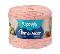 Utopia Crafts Fil T-Shirt pour Crochet et Tricot Home Decor 300g/150m Fil Textile Élastique Microfibre Oeko-Tex Pour Paniers Sacs Tapis & Macramé Lavable en Machine Crochet 5-7 mm (Rose clair)
