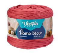Utopia Crafts Fil T-Shirt pour Crochet et Tricot Home Decor 300g/150m Fil Textile Élastique Microfibre Oeko-Tex Pour Paniers Sacs Tapis & Macramé Lavable en Machine Crochet 5-7 mm (Vieux rose)