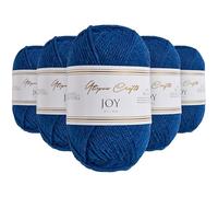Utopia Crafts JOY DK Fil à tricoter 5 x 50 g, 100% acrylique, bleu marine