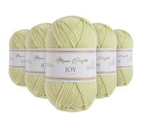 Utopia Crafts JOY DK Fil à tricoter 5 x 50 g - 100% acrylique (citron pâle)