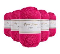 Utopia Crafts JOY DK Fil à tricoter 5 x 50 g, 100% acrylique (rose vif)