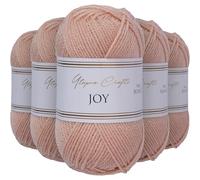 Utopia Crafts JOY DK Knitting Yarn 5x 50g - 100% Acrylic (Blush Pink)