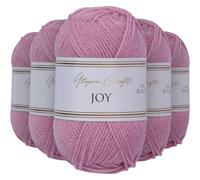 Utopia Crafts JOY DK Knitting Yarn 5x 50g - 100% Acrylic (Candy Pink)