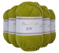 Utopia Crafts JOY DK Knitting Yarn 5x 50g - 100% Acrylic (Lime Green)