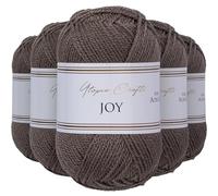 Utopia Crafts JOY DK Knitting Yarn 5x 50g - 100% Acrylic (Mushroom)