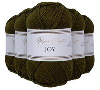 Utopia Crafts JOY DK Knitting Yarn 5x 50g - 100% Acrylic (Olive Green)