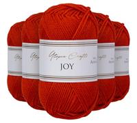 Utopia Crafts JOY DK Knitting Yarn 5x 50g - 100% Acrylic (Pumpkin Orange)