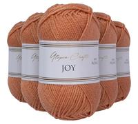 Utopia Crafts JOY DK Knitting Yarn 5x 50g - 100% Acrylic (Terracotta)