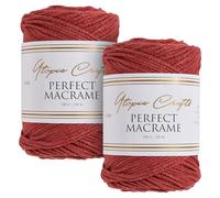 Utopia Crafts Perfect Cordon en macramé 3 mm - 2 x 200 g (Rouge Brique)