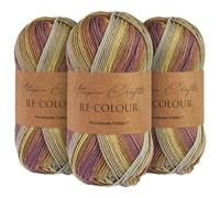 Utopia Crafts Re-Colour Ombre Lot de 3 pelotes de fil à tricoter et crochet 100 g (forêt d'automne)