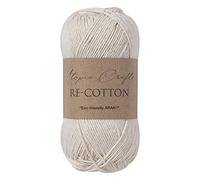 Utopia Crafts Re-Cotton Knitting Yarn, 100g (Cream)